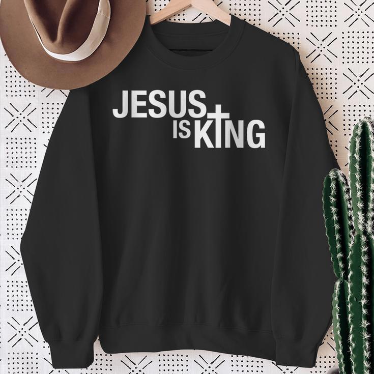 Jesus Is King Sweatshirt Geschenke für alte Frauen