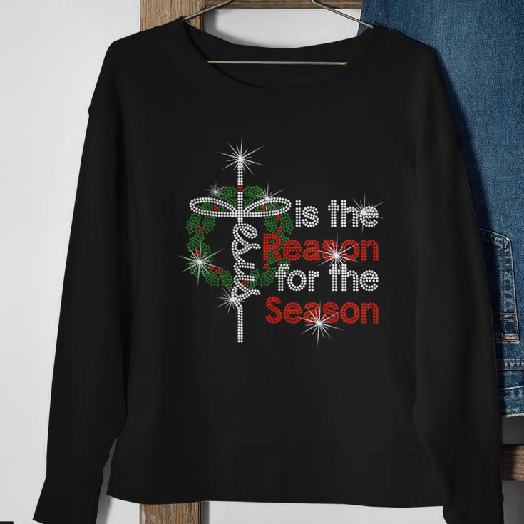 Jesus Is The Reason For The Season Sweatshirt Gifts for Old Women