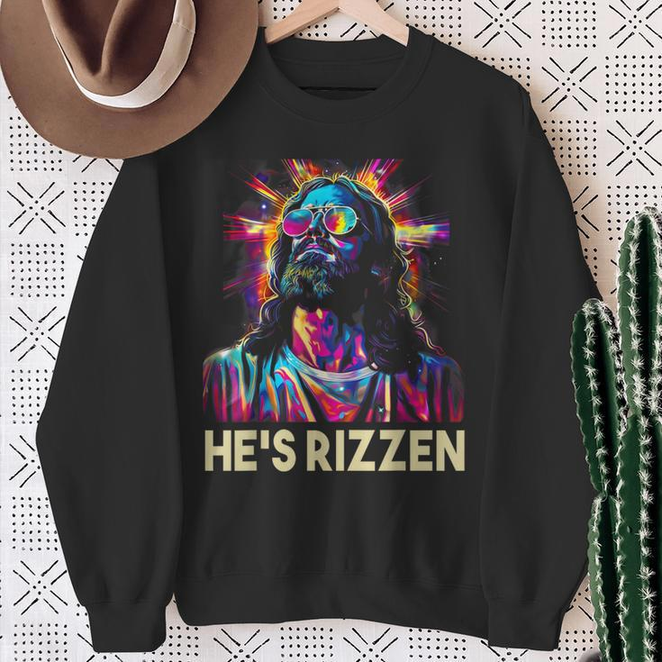 Jesus Is Rizzen He Is Rizzen Sweatshirt Gifts for Old Women