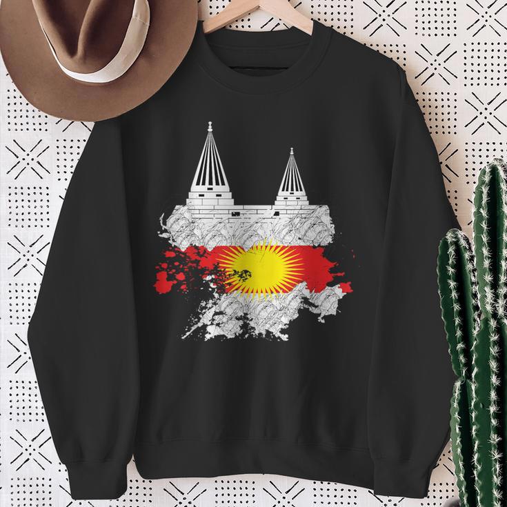 Jezidian Flag Yazidi Jesiden Melek Taus Lalish Ezidxan Sweatshirt Geschenke für alte Frauen