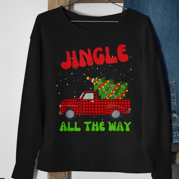 Jingle All The Way Xmas Sweatshirt Gifts for Old Women