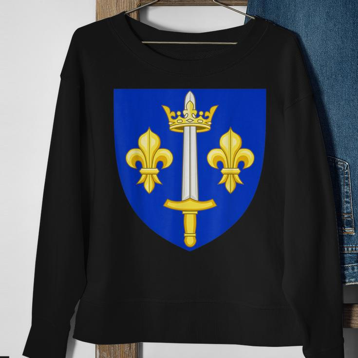 Joan Of Arc Coat Of Arms History Christianity Sweatshirt Gifts for Old Women
