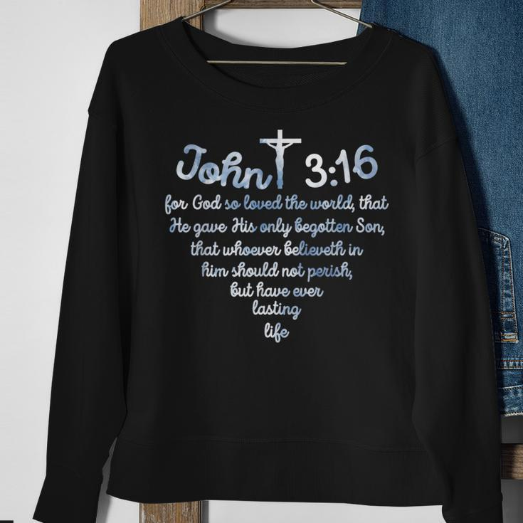 John 316 For God So Loved The World Jesus Sweatshirt Gifts for Old Women