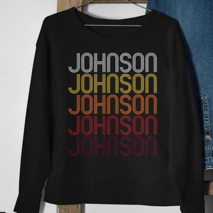Johnson Retro Wordmark Pattern Vintage Style Sweatshirt Gifts for Old Women