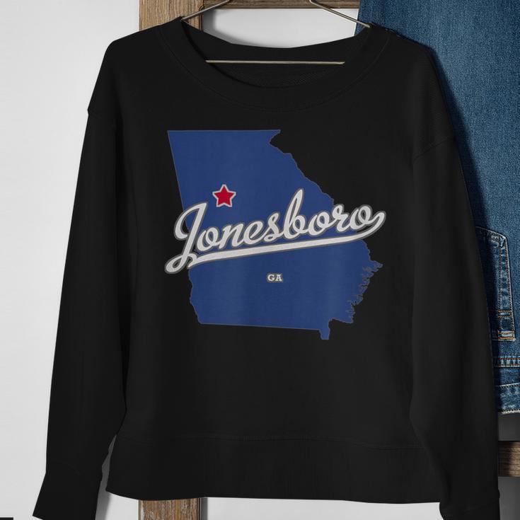 Jonesboro Georgia Ga Map Sweatshirt Gifts for Old Women