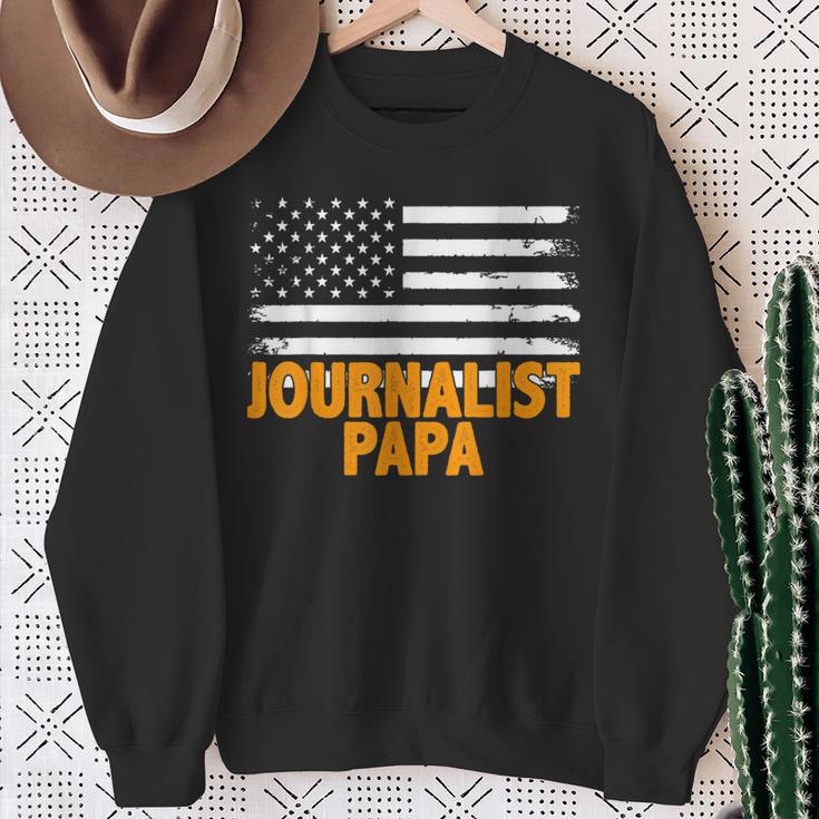 Journalist Papa Amerikanische Flaggeatertag Sweatshirt Geschenke für alte Frauen