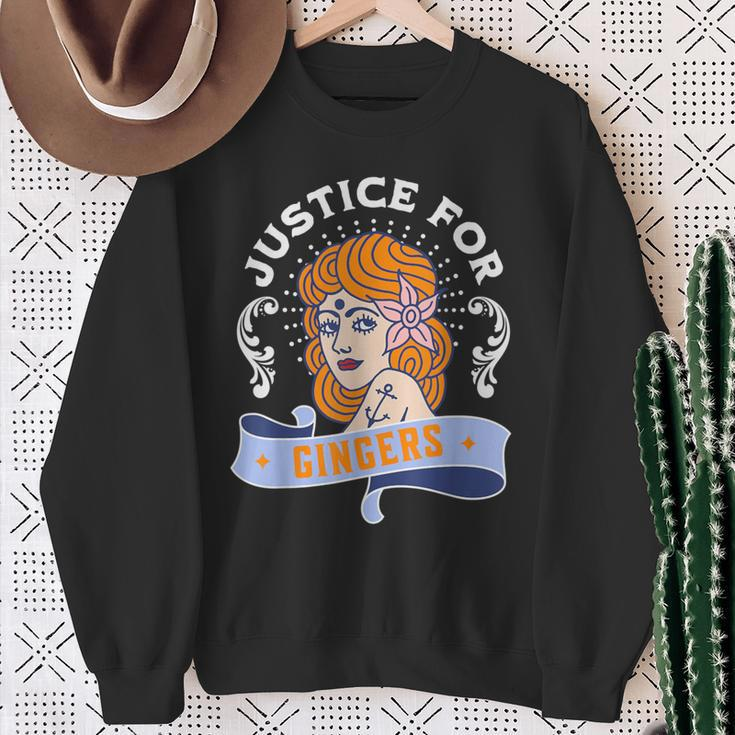 Justice For Gingers Redhead Pride Sweatshirt Gifts for Old Women