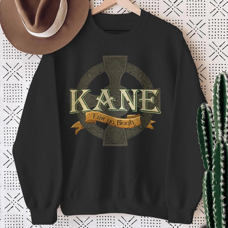 Kane Irish Surname Kane Irish Family Name Celtic Cross Sweatshirt Gifts for Old Women