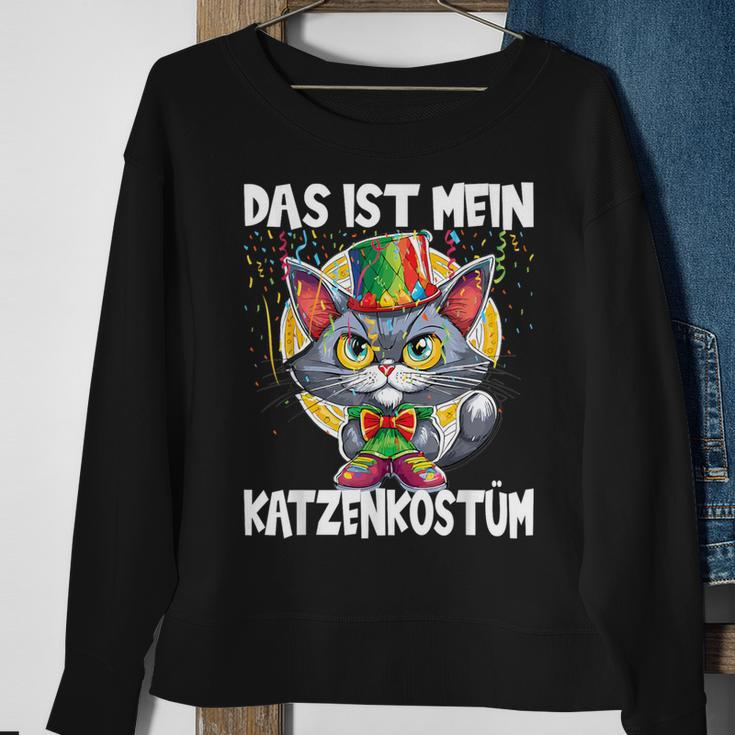 Karneval Katze Sweatshirt, Schwarzes Das Ist Mein Katzenkostüm Outfit Geschenke für alte Frauen