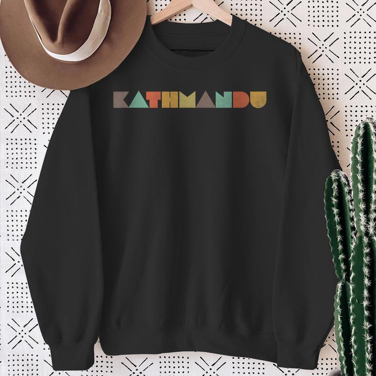 Kathmandu Vintage Distressed Sweatshirt Gifts for Old Women