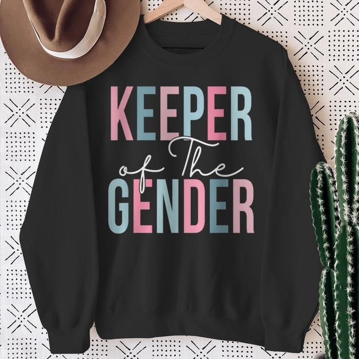 Keeper Of The Gender Baby Shower Gender Reveal Party Sweatshirt Gifts for Old Women