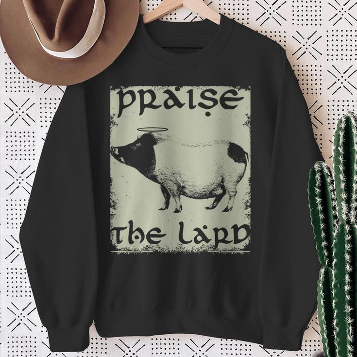 Keto Diet Praise The Lard Pork Bacon Sweatshirt Gifts for Old Women