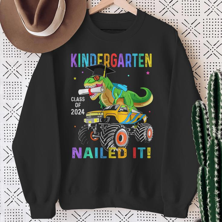 Kindergarten Graduation Class 2024 Graduate Dinosaur Boys Sweatshirt Gifts for Old Women