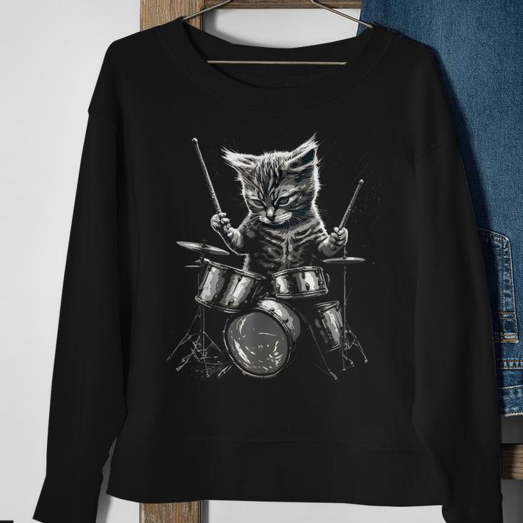 Kitty Drums Classic Sweatshirt Gifts for Old Women