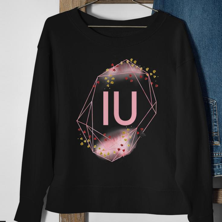 Korean K-Pop I Love You Hand Letters Iu Together Sweatshirt Gifts for Old Women