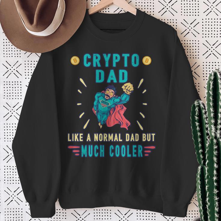 Krypto Dad Bitcoin Miner Lustige Kryptowährung Papa Sweatshirt Geschenke für alte Frauen