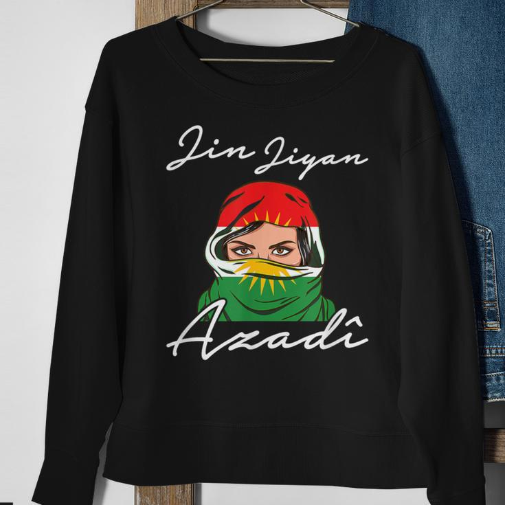 Kurdistan Flag Kurdish Jin Jiyan Azadi Black Sweatshirt Geschenke für alte Frauen