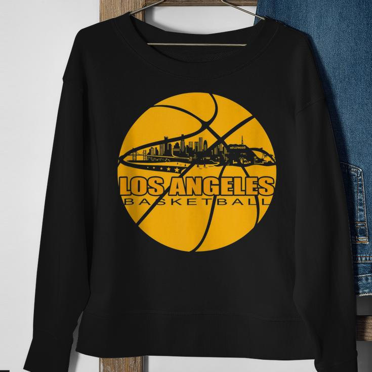 La Basketball Lover Los Angeles Basketball Sweatshirt Gifts for Old Women