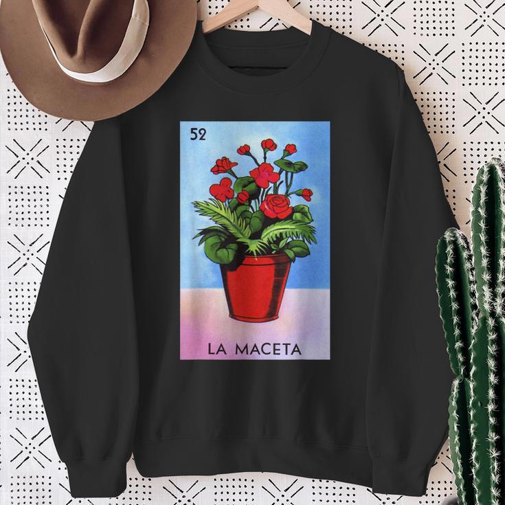 La Maceta Card Mexican Lottery Card Sweatshirt Gifts for Old Women