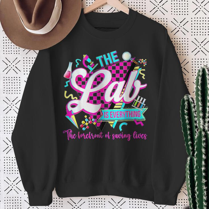 The Lab Is Everything Lab Week 2024 Medical Science Women Sweatshirt Gifts for Old Women
