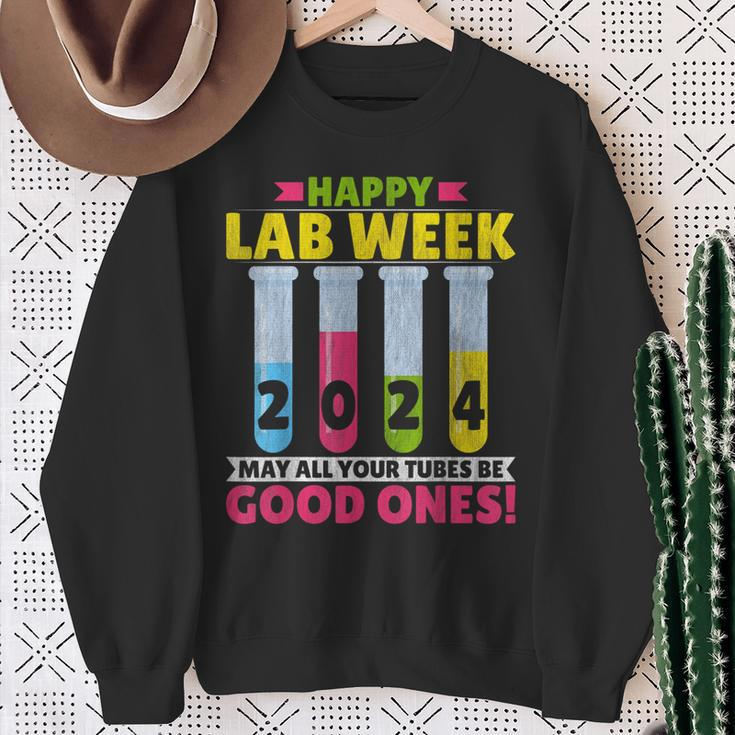 Lab Tech Happy Lab Week 2024 Lab Technician Sweatshirt Gifts for Old Women