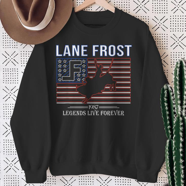 Lane Frost Legends Live Together Rodeo Lover Sweatshirt Gifts for Old Women