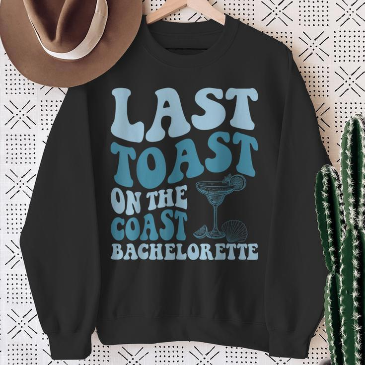 Last Toast On The Coast Margarita Beach Bachelorette Party Sweatshirt Gifts for Old Women
