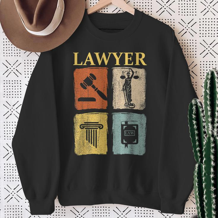 Lawyer Law School Graduation Student Litigator Attorney Sweatshirt Gifts for Old Women