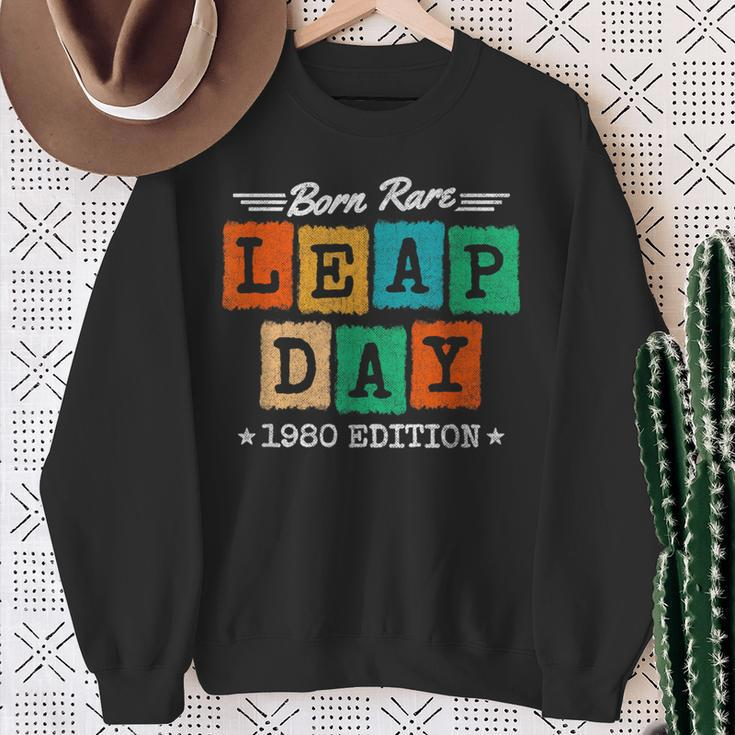 Leap Year 1980 Birthday Born Rare 1980 Leap Day Birthday Sweatshirt Gifts for Old Women