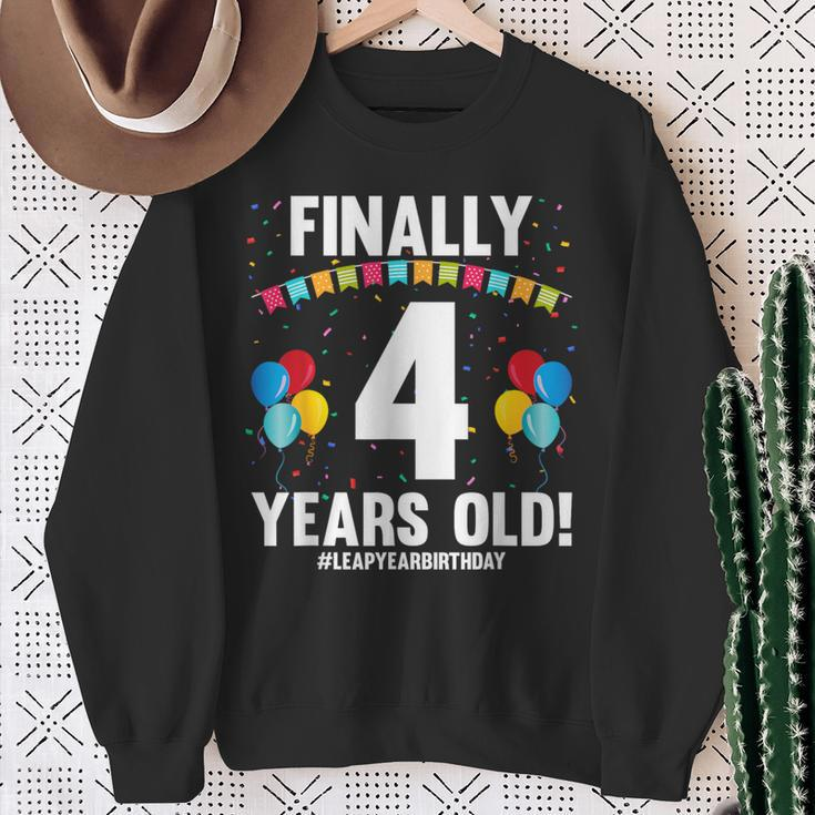 Leap Year 2024 February 29Th Birthday Finally 4 Years Old Sweatshirt Gifts for Old Women
