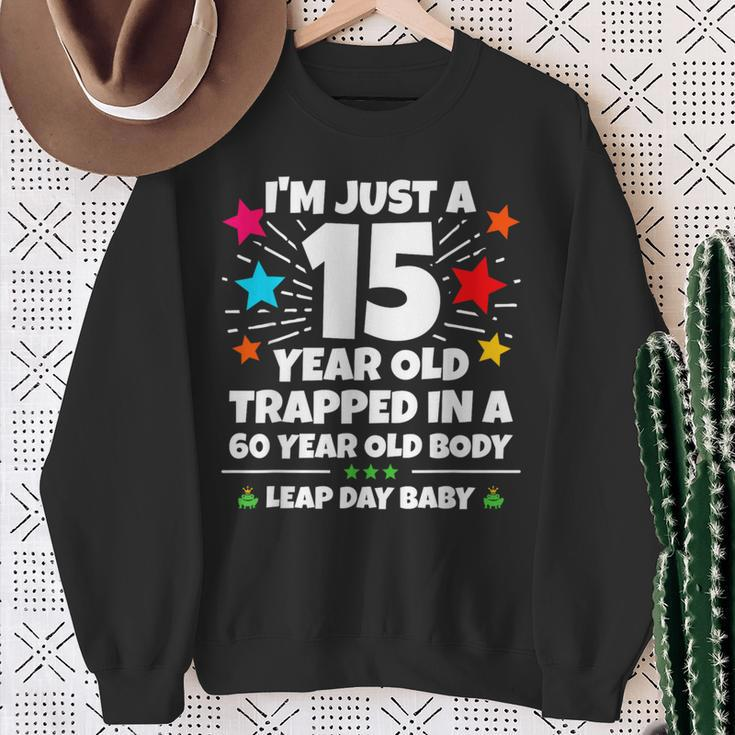Leap Year Birthday 60Th Birthday Party Leap Day Birthday Sweatshirt Gifts for Old Women