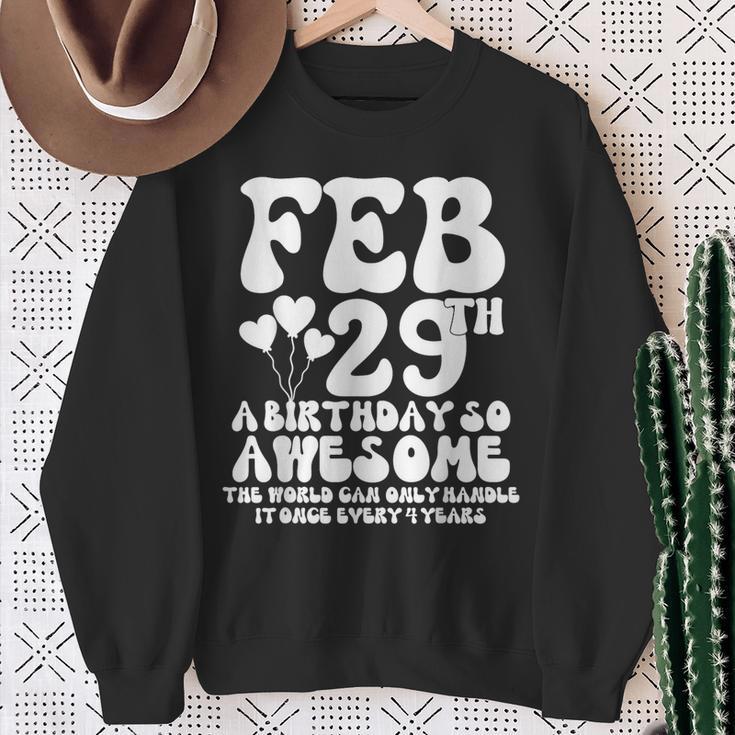 Leap Years Birthday 2024 Quote February 29Th Leap Day Sweatshirt Gifts for Old Women