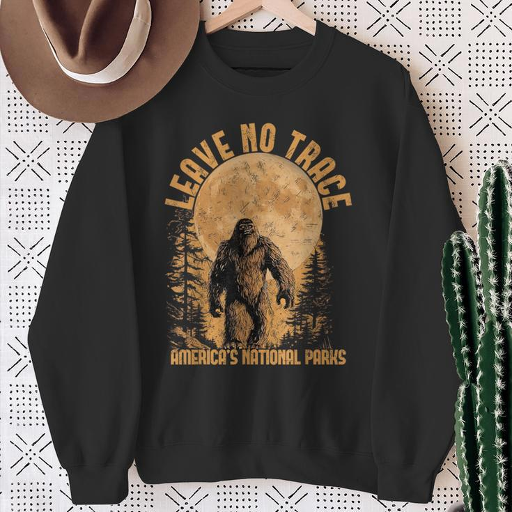 Leave No Trace America National Parks Big Foot Sweatshirt Gifts for Old Women