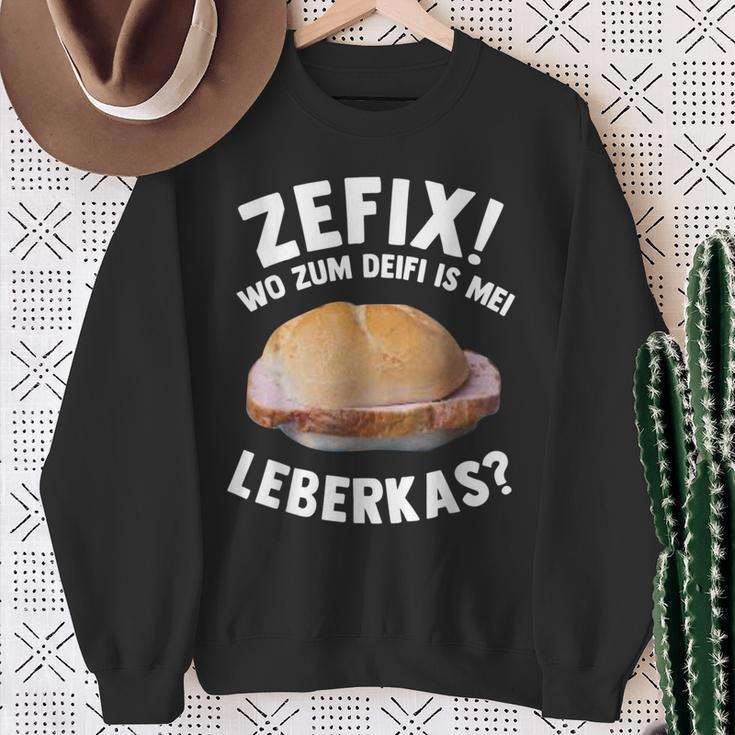 Leberkas Liver Cheese Melt Meat Cheese Meat Sausage Sweatshirt Geschenke für alte Frauen