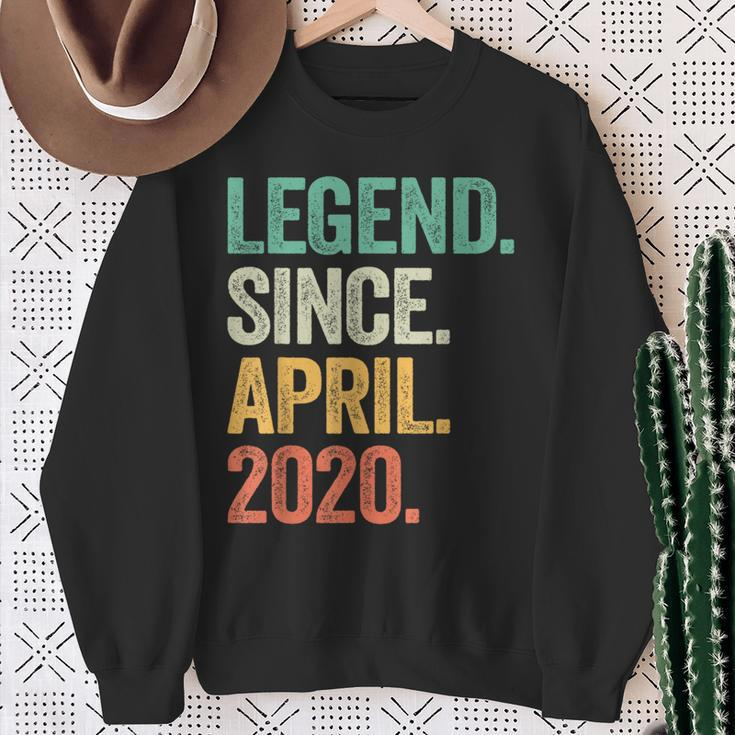 Legend Since April 2020 4Th Birthday Boy 4 Years Old Sweatshirt Gifts for Old Women