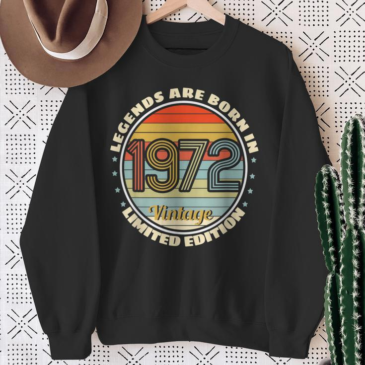 Legends Born In 1972 Vintage 70S Edition Sweatshirt Gifts for Old Women