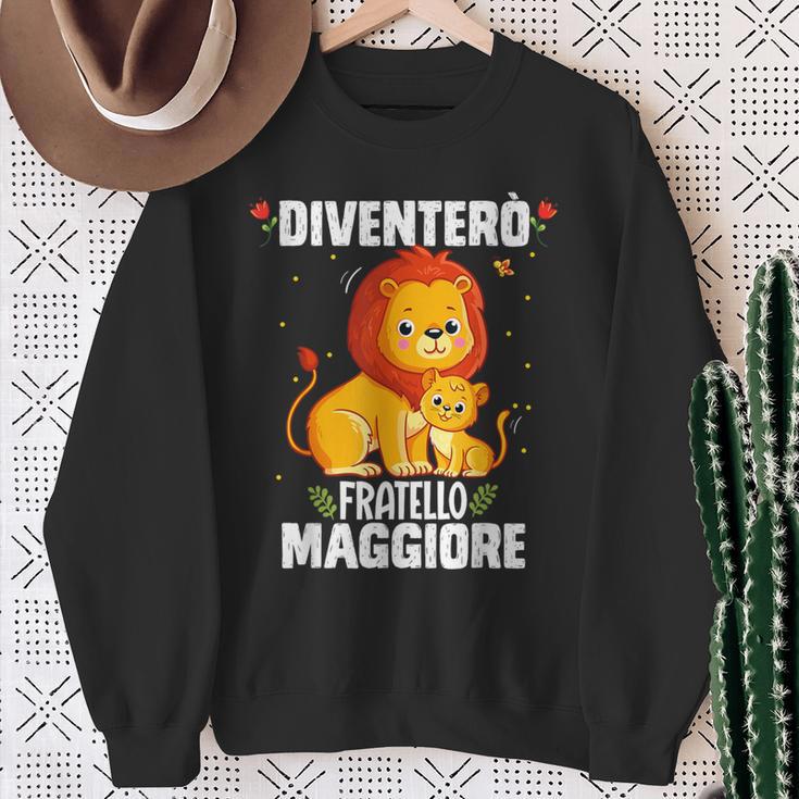 Leone Ich Bin Ein Großer Bruder Iventerò Fratello Maggiore Sweatshirt Geschenke für alte Frauen