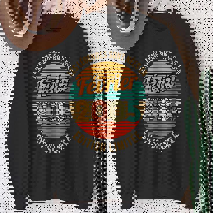 Les Legendes Sont Nees En Fevrier 2005 18Ème Anniversaire Sweater e Cadeaux pour les femmes âgées