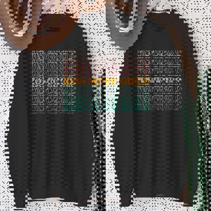 Lgbtq Kiss More Girls Gay Pride Lesbian Pride Month Sweatshirt Gifts for Old Women
