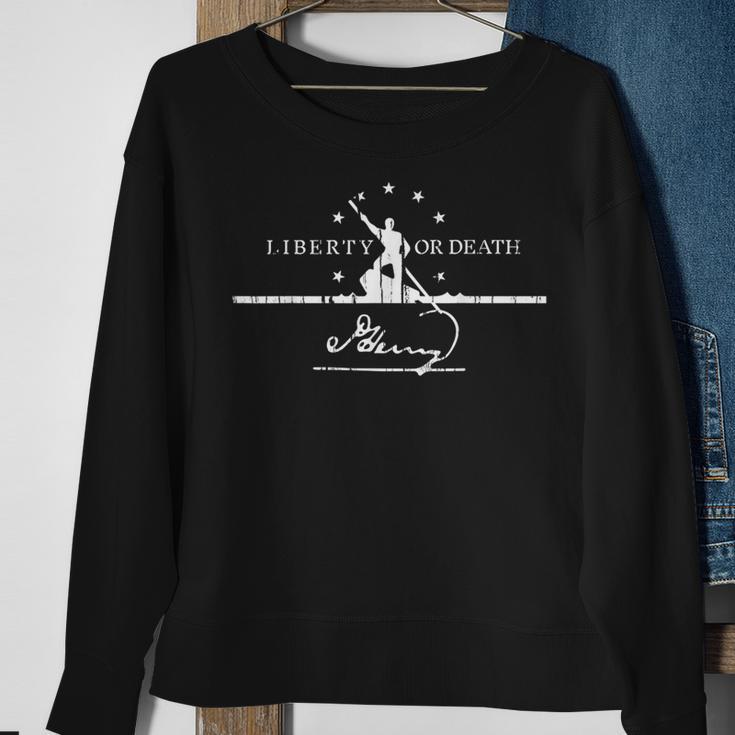 Liberty Or Death Patrick Henry Richmond Classic Front Sweatshirt Gifts for Old Women