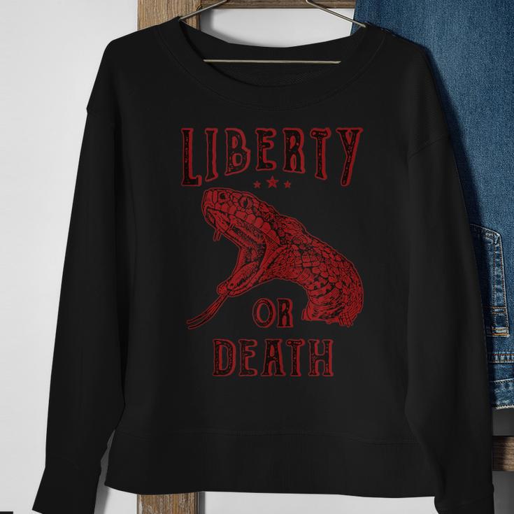 Liberty Or Death Snake Rattlesnake Sweatshirt Gifts for Old Women