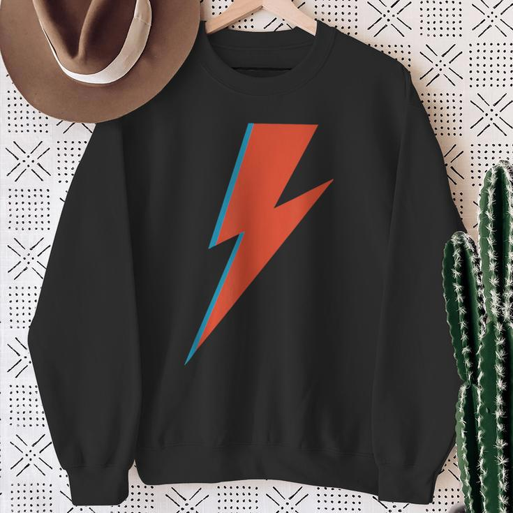 Lightning Bolt As Worn By Ziggy Rock Classic Music Sane 70S Sweatshirt Gifts for Old Women