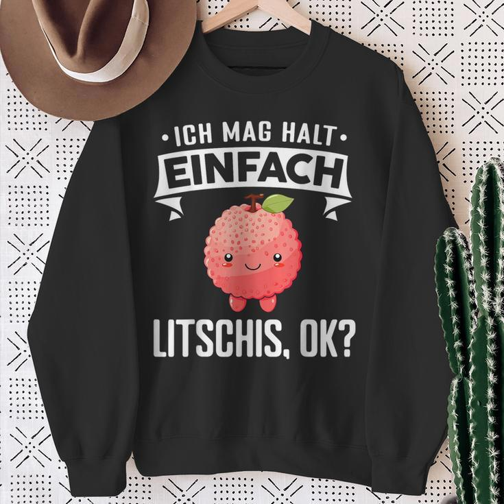 Litschi Ich Mag Halt Einfach Litschis Sweatshirt Geschenke für alte Frauen