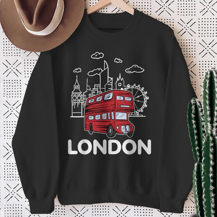 London Vibes Famous London Landmarks Souvenir London Love Sweatshirt Geschenke für alte Frauen
