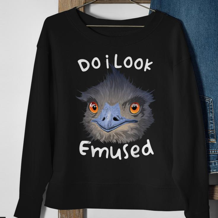 Do I Look Amused Australian Emu Bird Love Emus Sweatshirt Gifts for Old Women