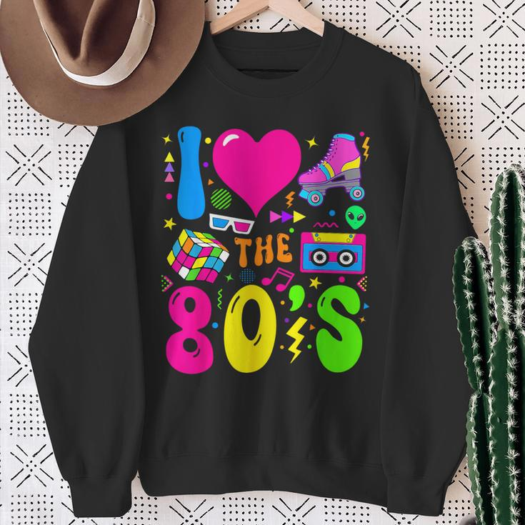 I Love The 80'S Party 1980S Themed Costume 80S Theme Outfit Sweatshirt Gifts for Old Women