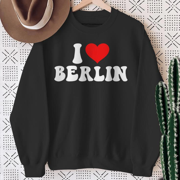 I Love Berlin Sweatshirt Geschenke für alte Frauen