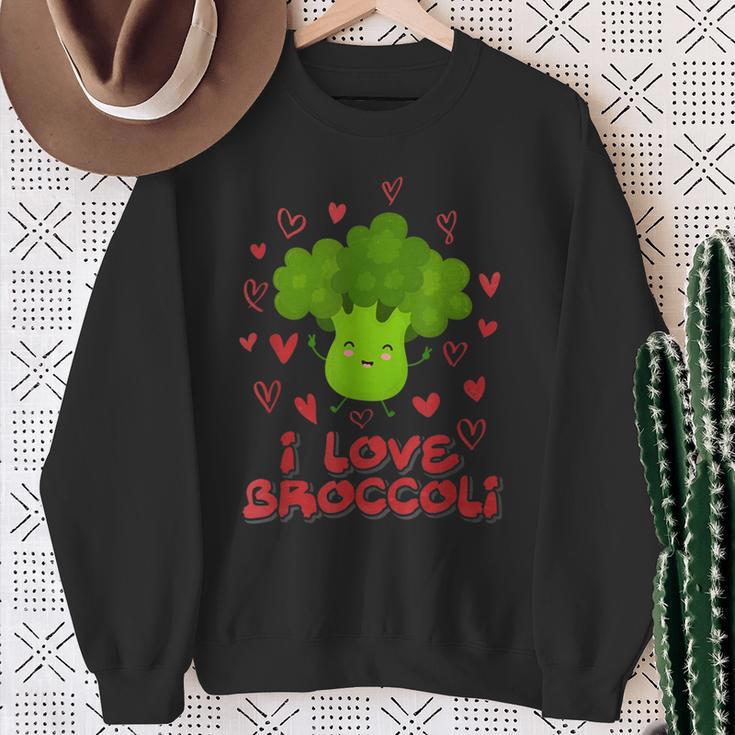 I Love Broccoli S Sweatshirt Geschenke für alte Frauen