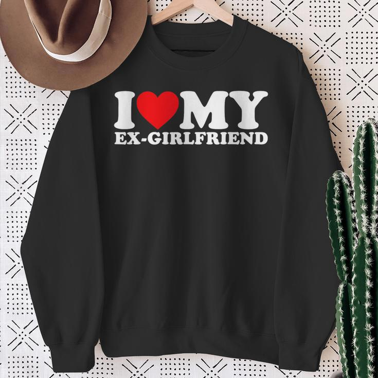 I Love My Ex-Girlfriend I Heart My Ex-Girlfriend Gf Matching Sweatshirt Gifts for Old Women