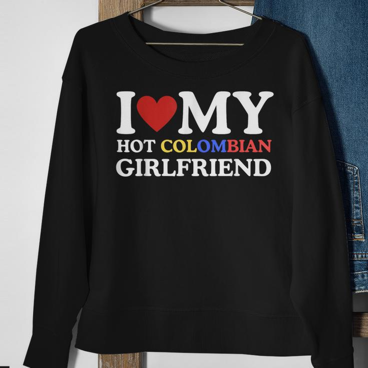 I Love My Hot Colombian Girlfriend Graphic Sweatshirt Gifts for Old Women